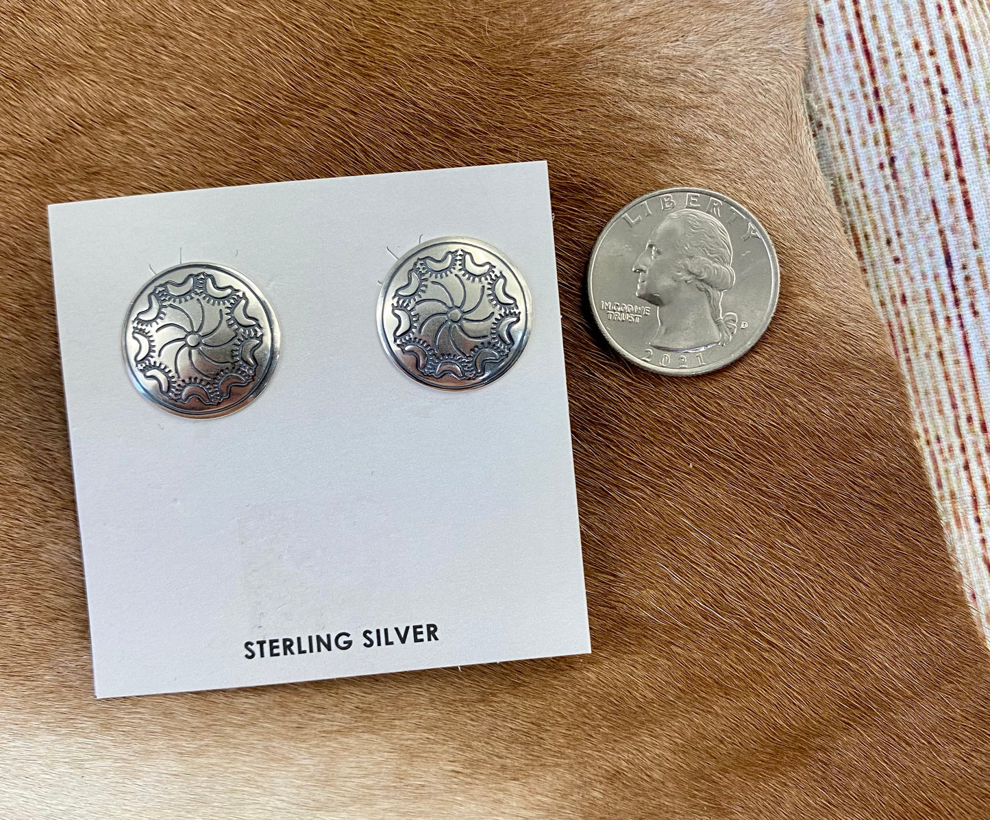 Concho Stud Earrings