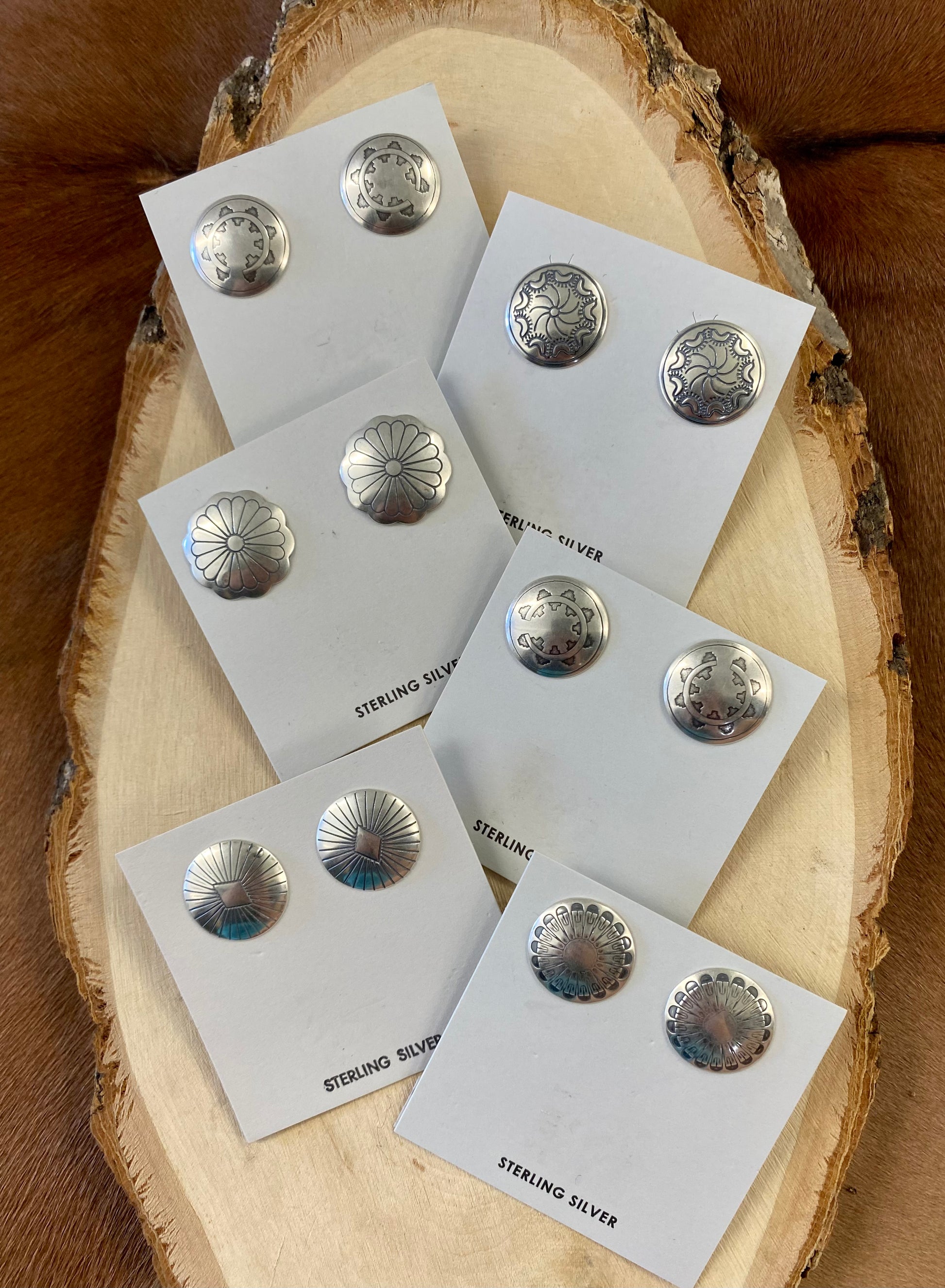 Concho Stud Earrings