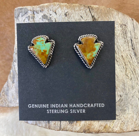 Turquoise Arrowhead Earrings By Reva Goodluck