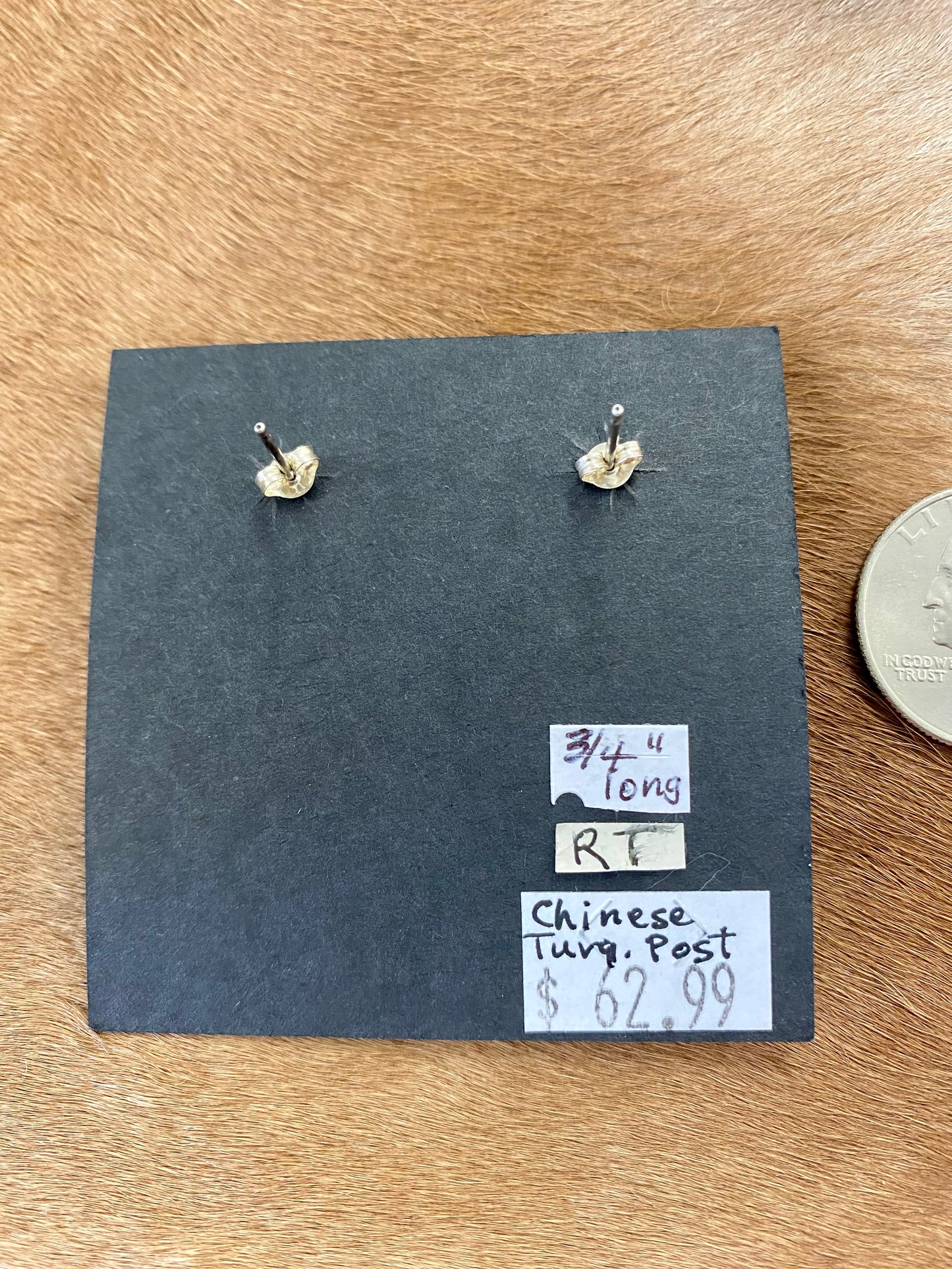 Green Turquoise Stud Earrings