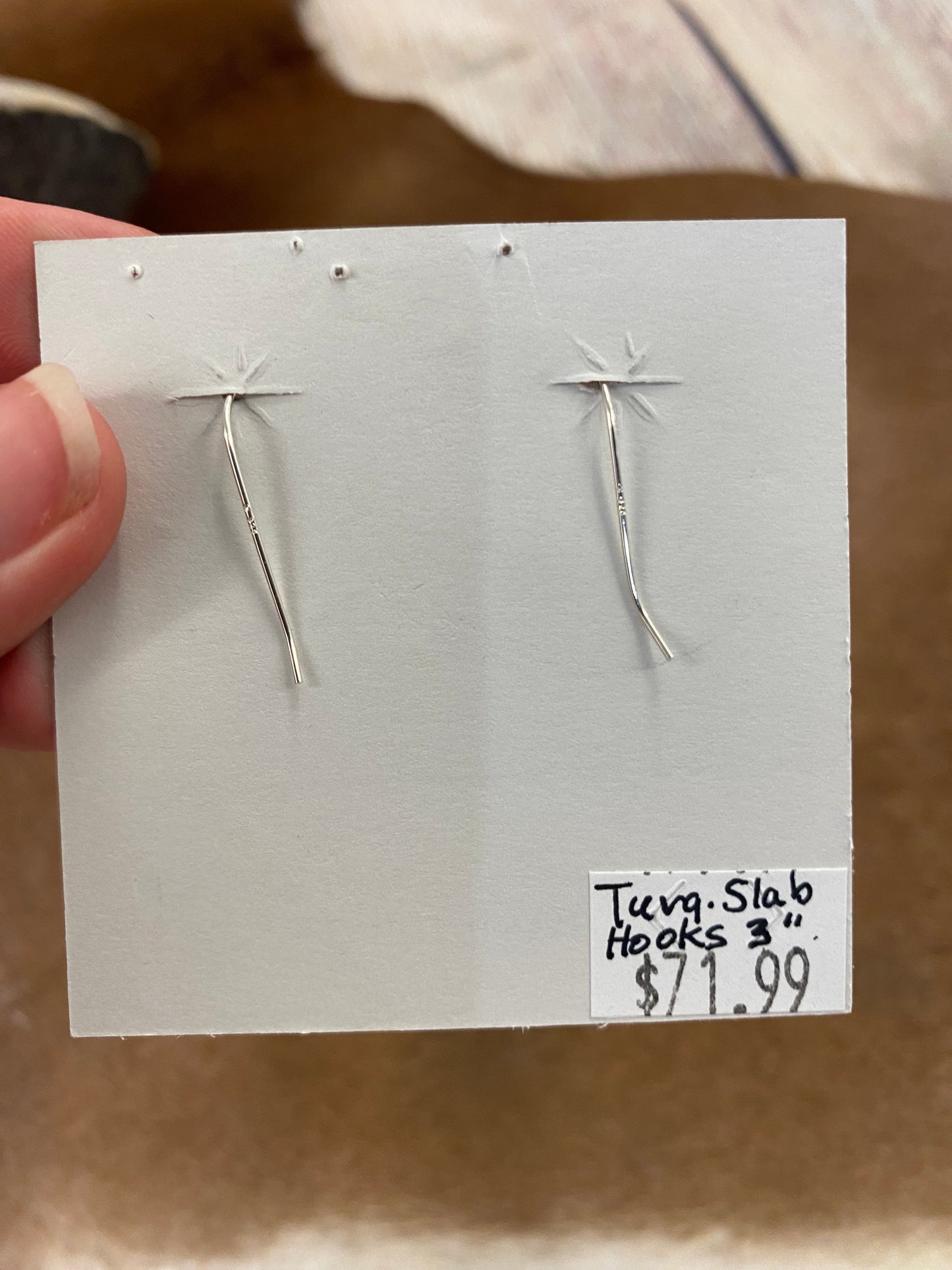 turquoise slab earrings