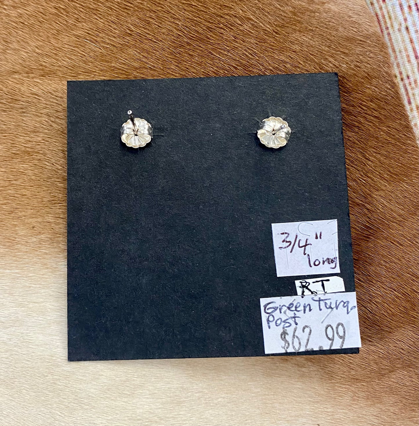 Green Turquoise Stud Earrings