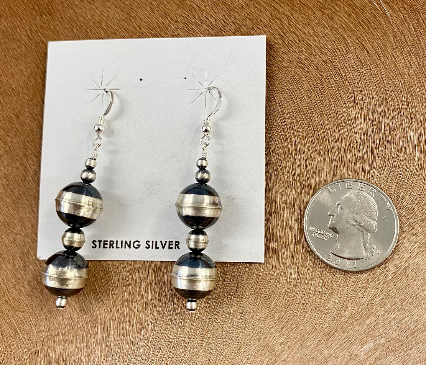 Navajo Pearl Dangle Earrings