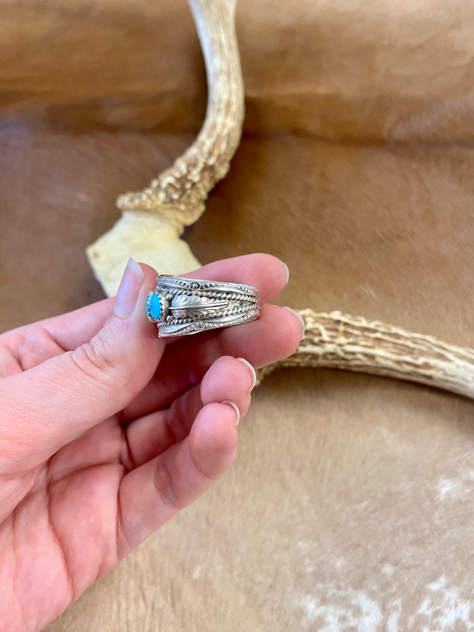 Sterling Silver Turquoise Band Ring