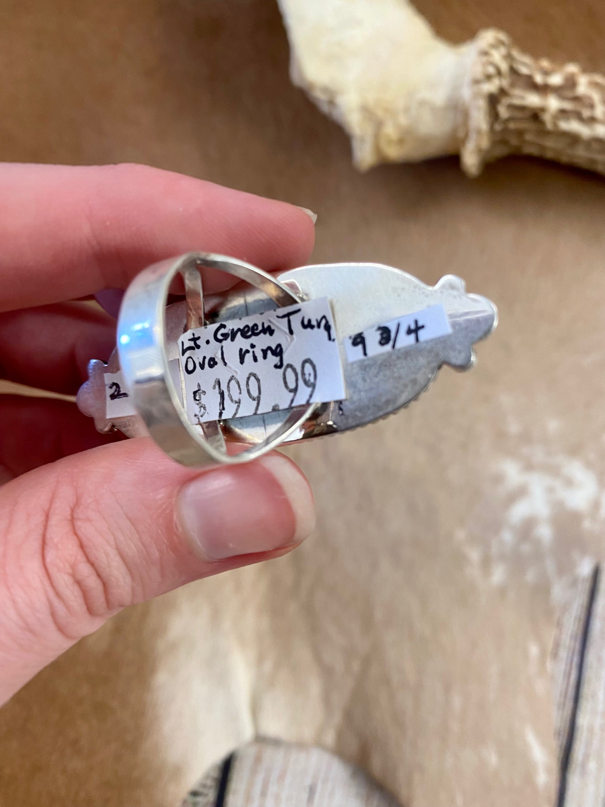 Navajo Green Turquoise Ring