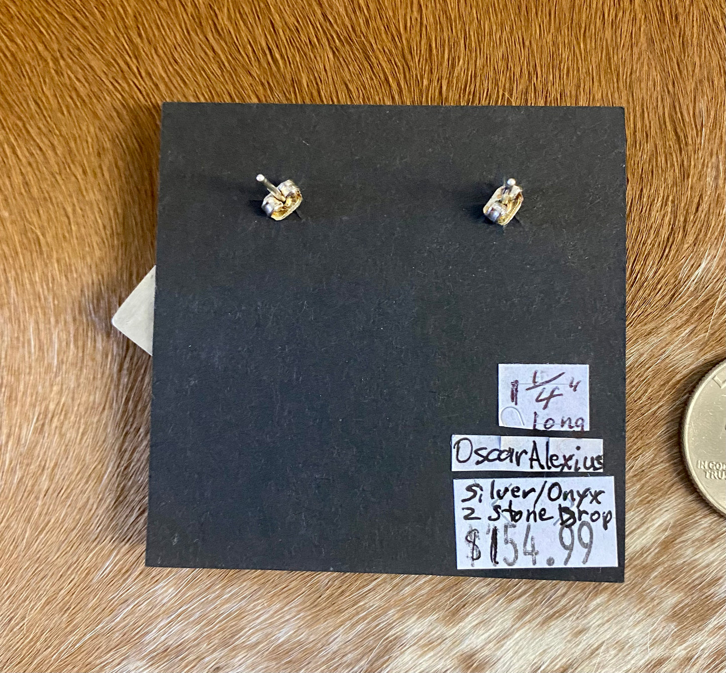Black Onyx Earrings By Oscar Alexius