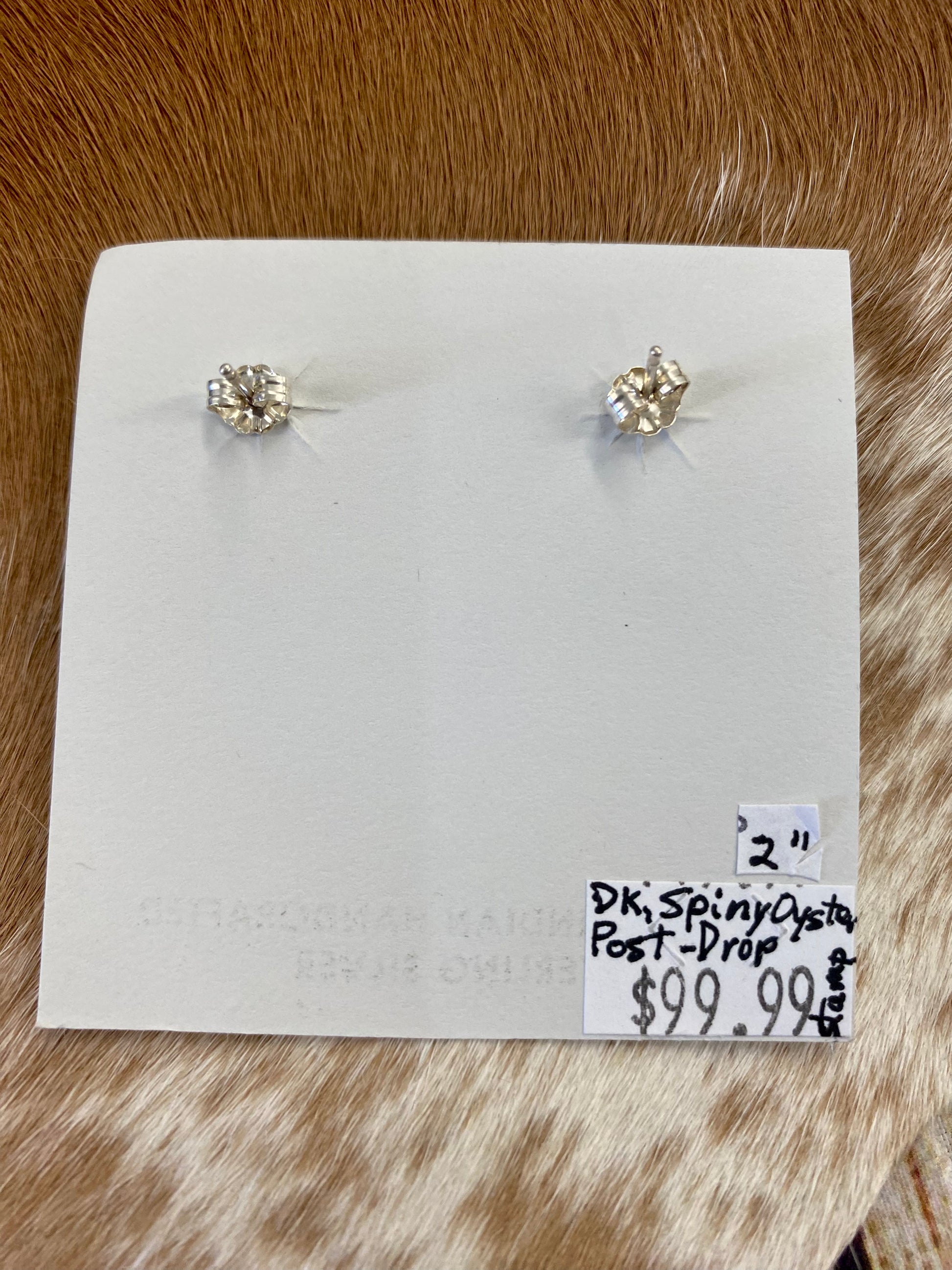 Orange Spiny Oyster Earrings