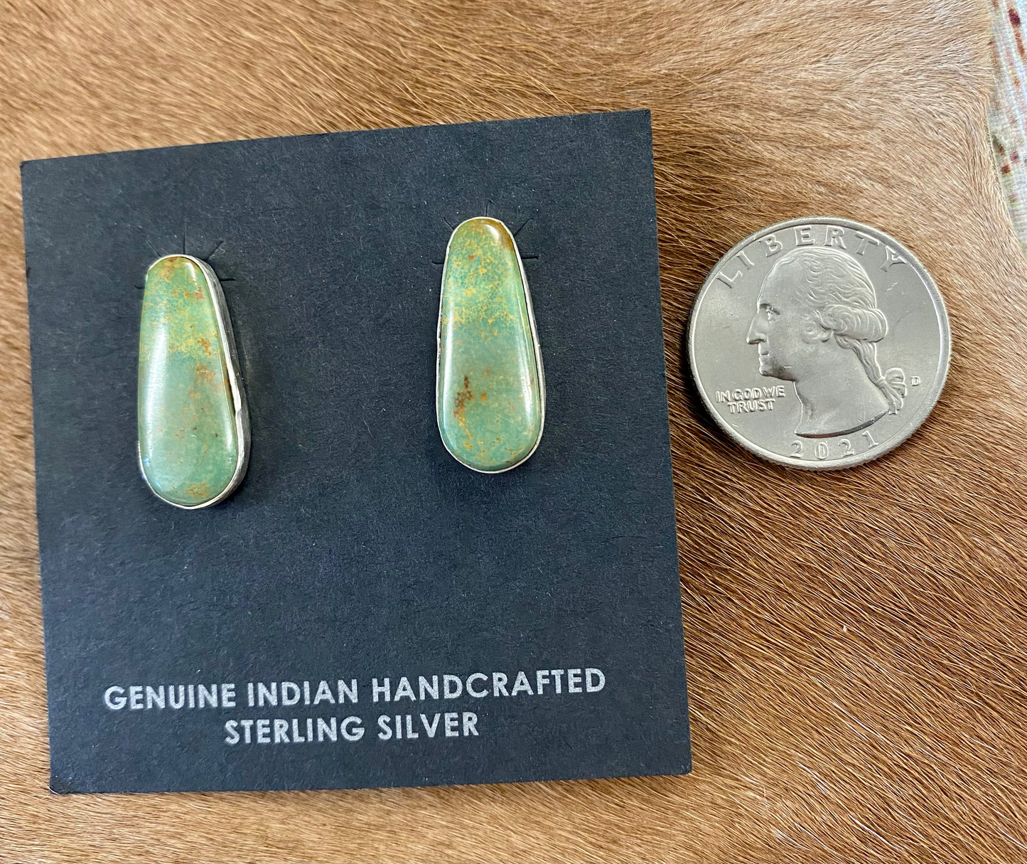 Green Turquoise Earrings