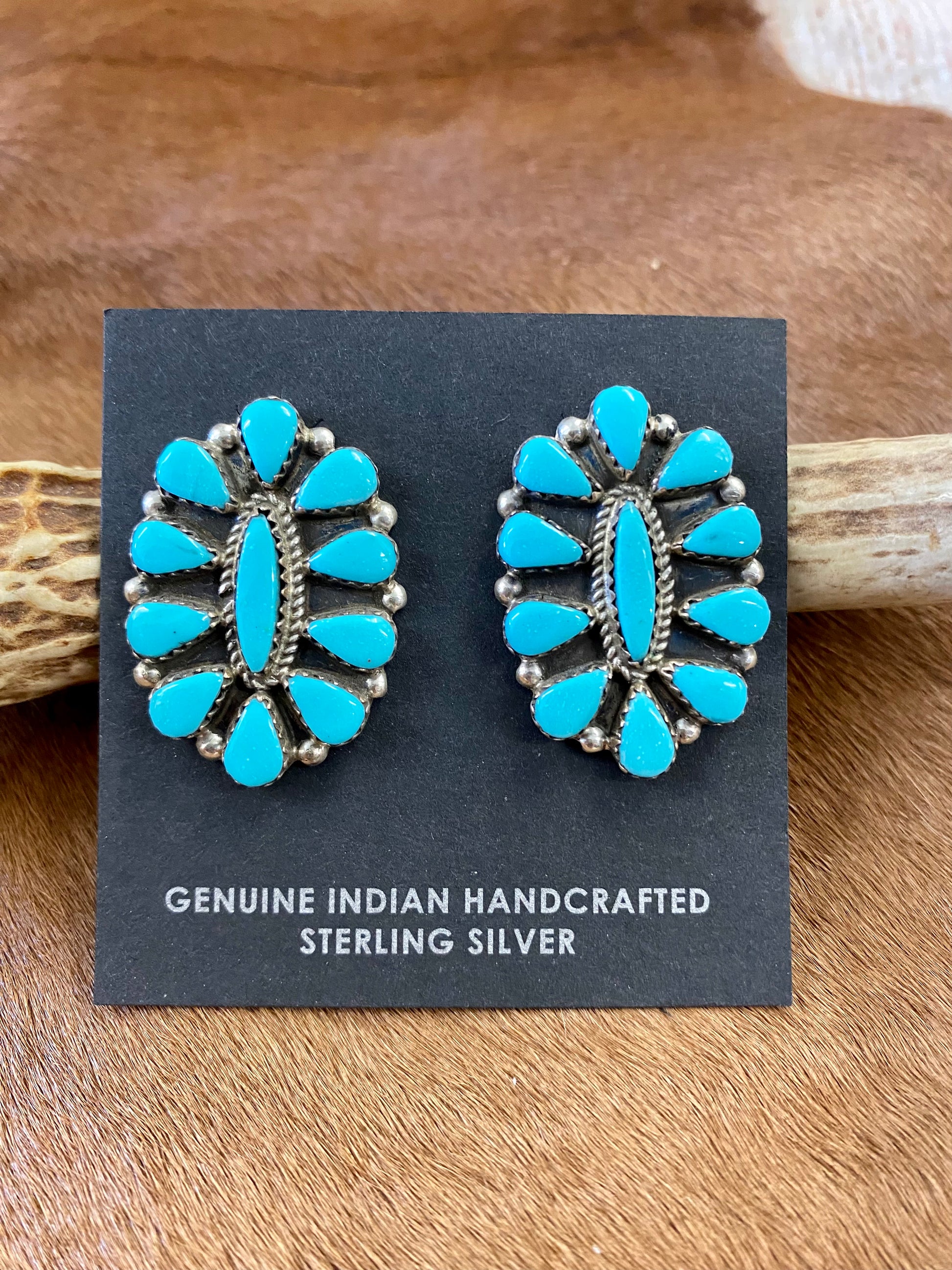 Turquoise Cluster Earrings