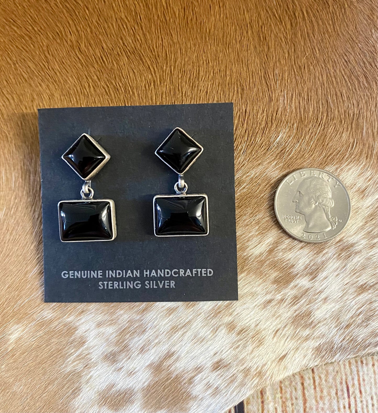 Black Onyx Earrings By Oscar Alexius