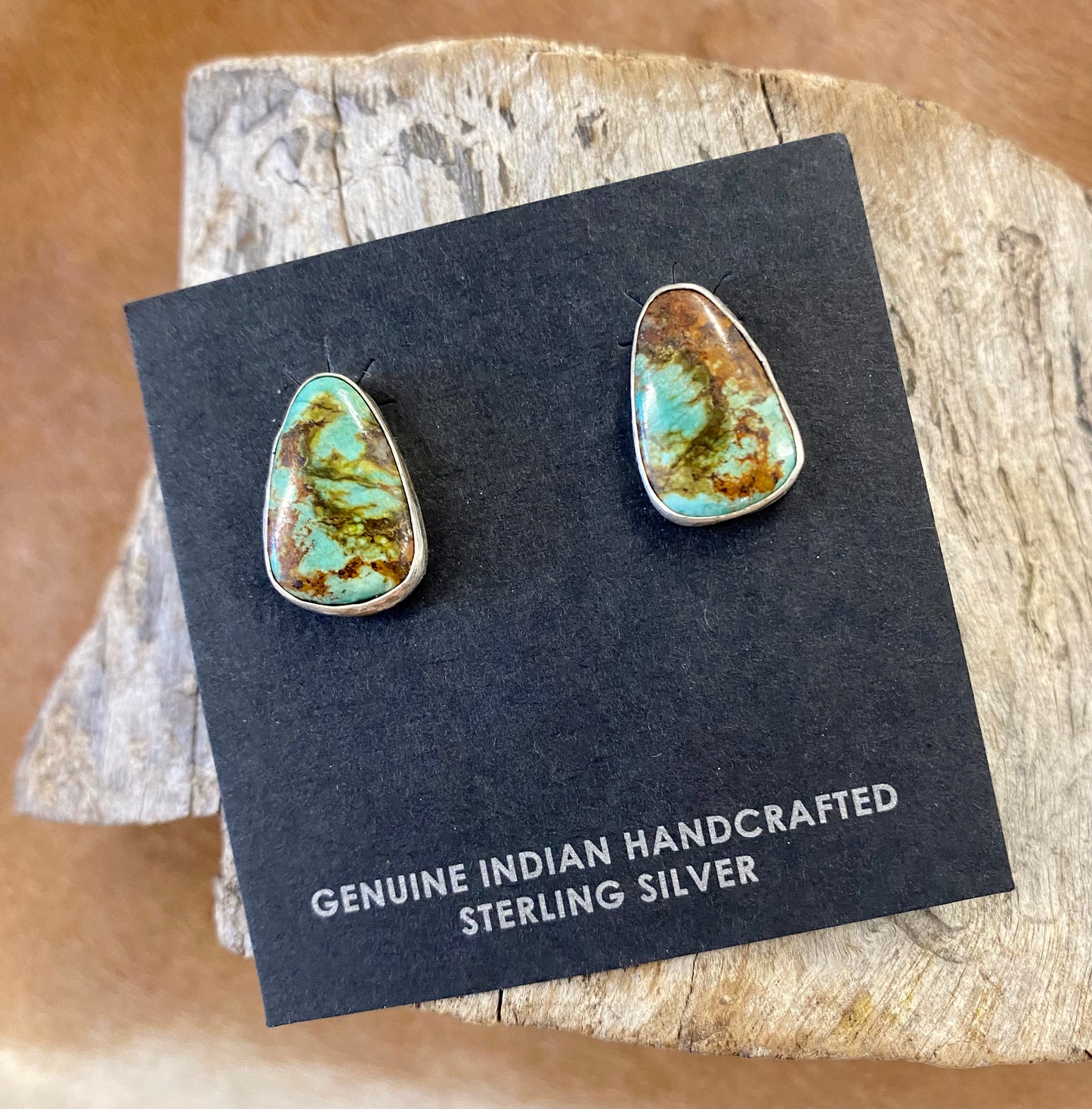 Green Turquoise Stud Earrings