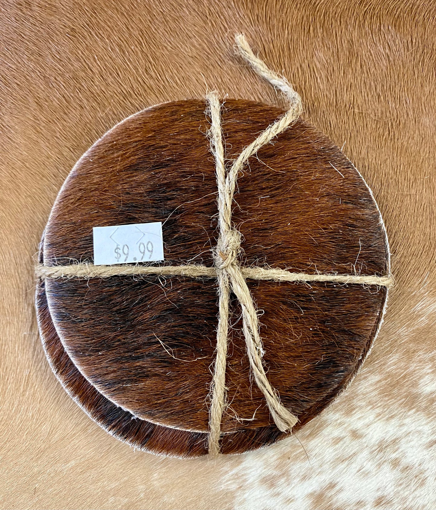 Cowhide coasters