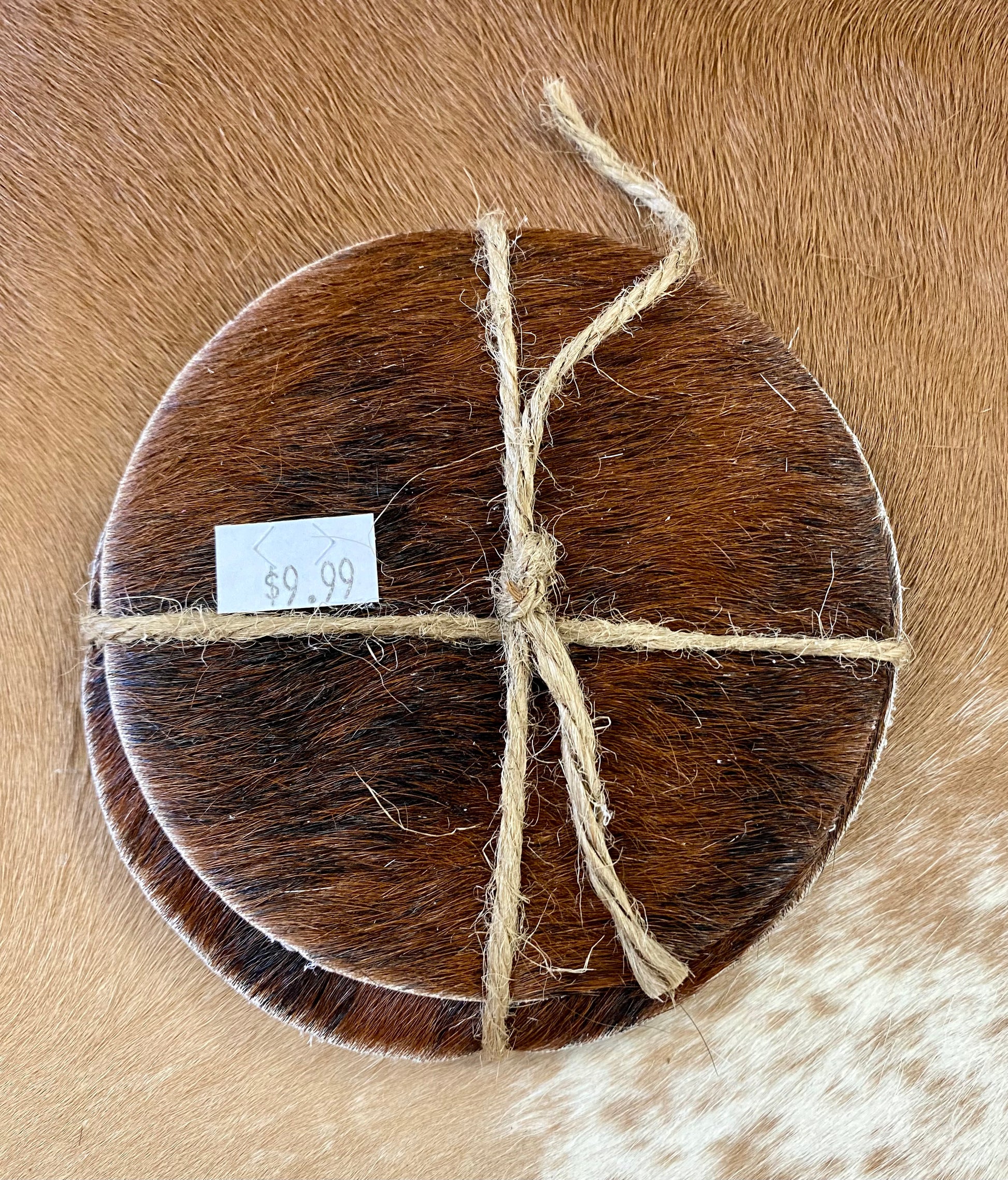 Cowhide coasters