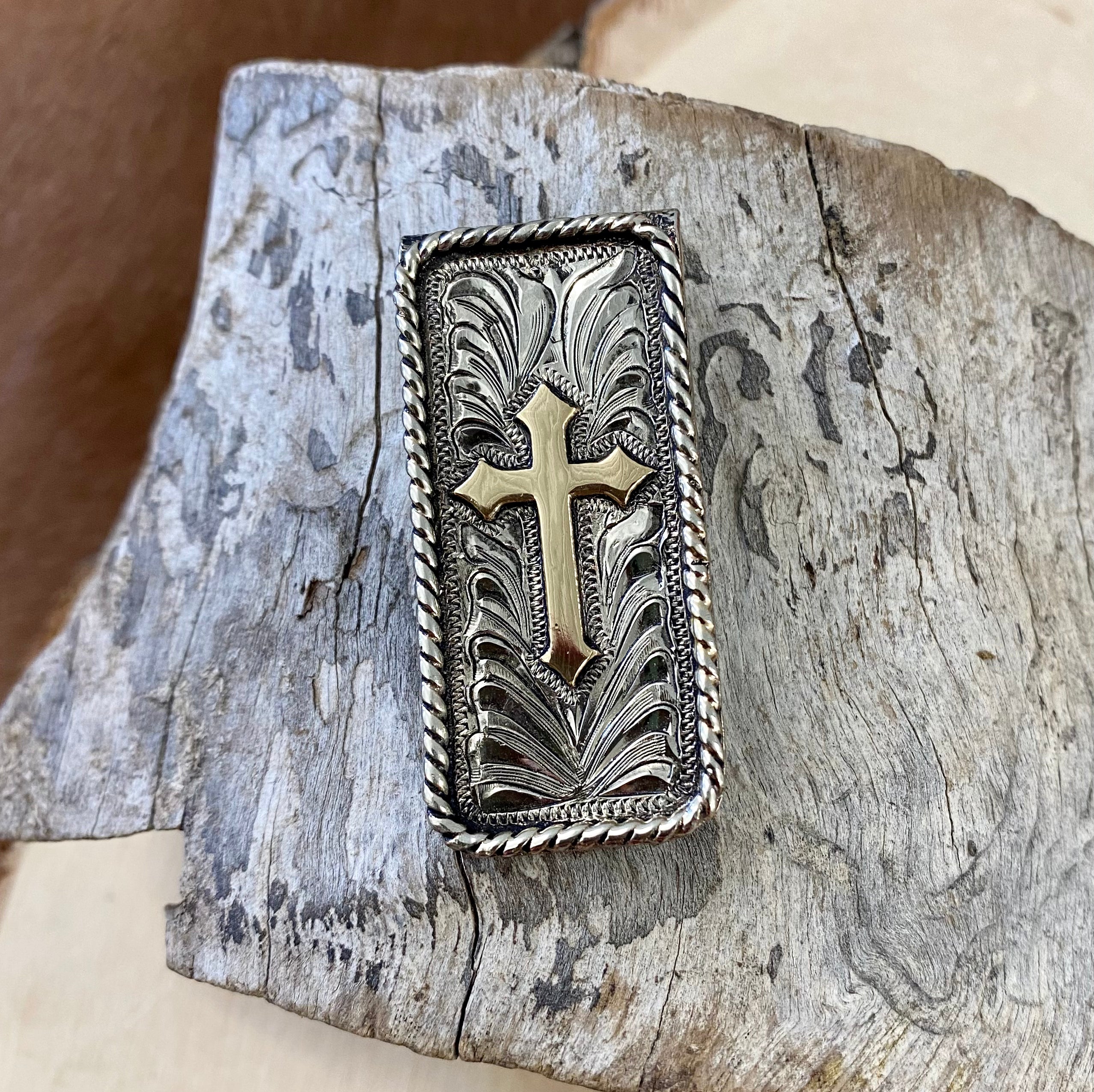 Money Clip Cross Motif