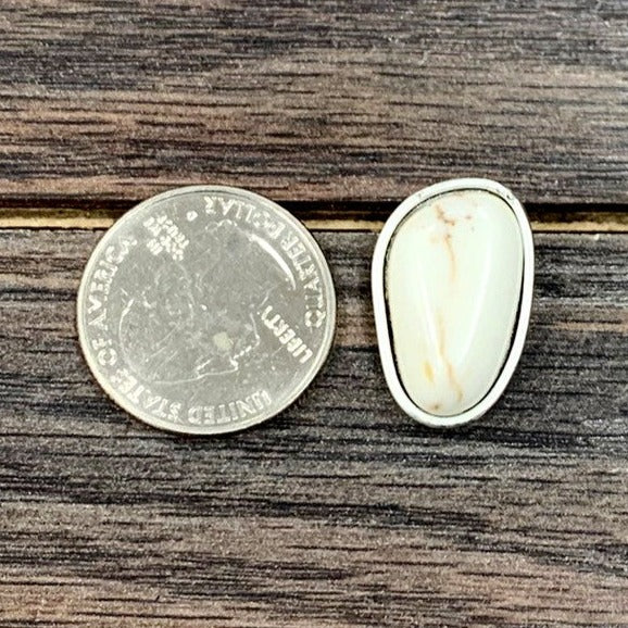 Fun and cute medium post white 1" inch length stud earrings. The perfect faux white buffalo white post earrings. The perfect pair of costume jewelry earrings to go with any outfit. Perfect for kids, beach days, and traveling! Size: 1” Length Materials: Alloy metal, Nickel, Lead & Chrome free