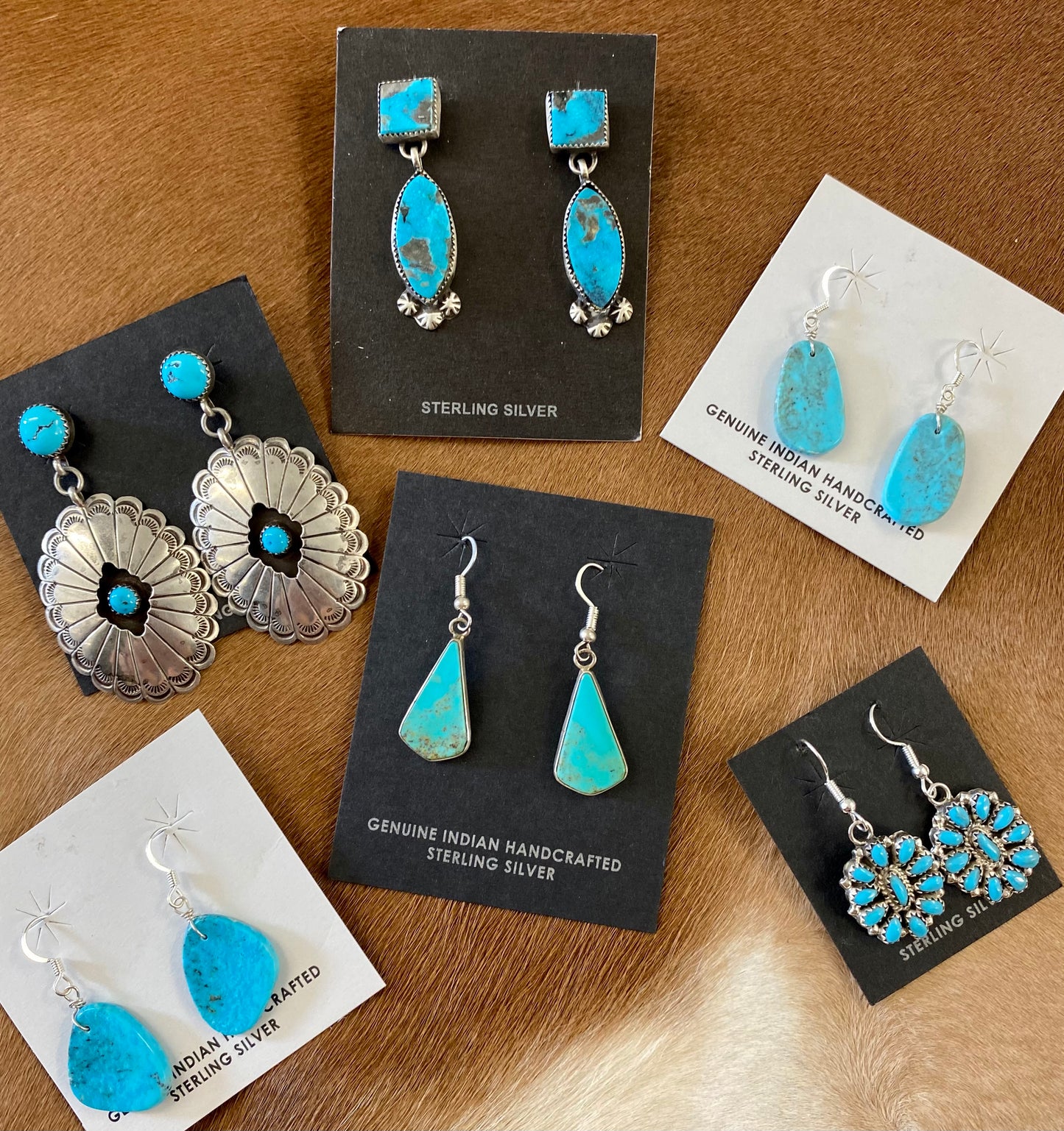 Kingman Turquoise Slab Earrings