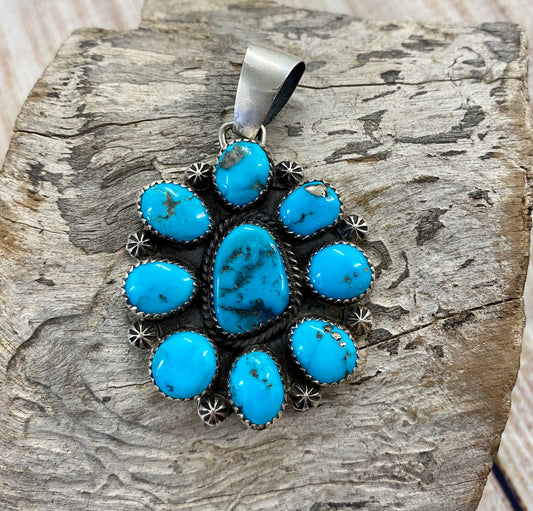 The Prosperity Sleeping Beauty Turquoise Pendant By Arnold & Karlene Goodluck