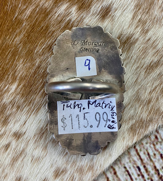 The Clyde Turquoise Cluster Ring (Size 9) By Louise Morgan