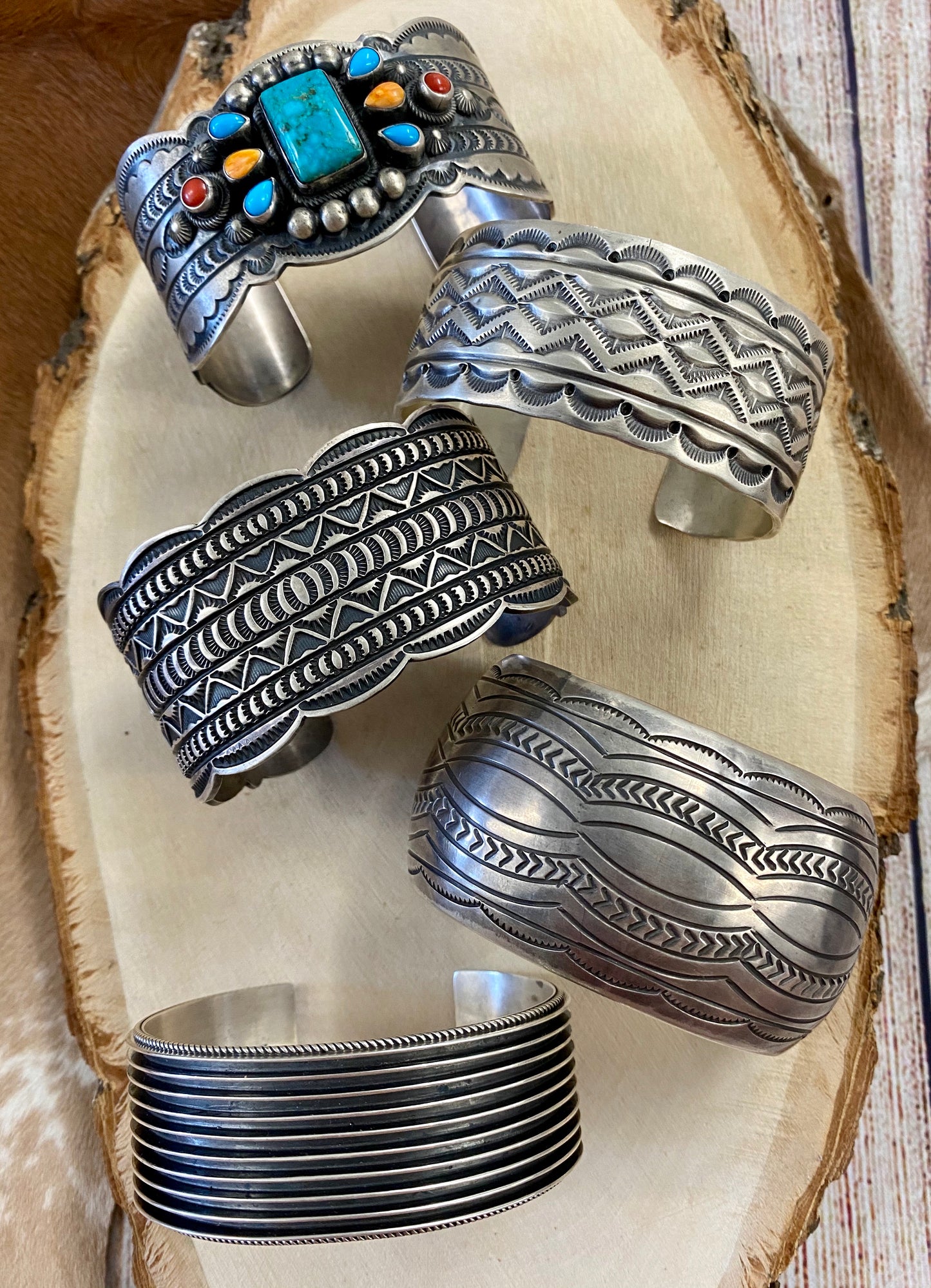 Silver Very Detailed Unique Cuff Made By Native Artist Freddie Maloney Sterling silver very detailed all silver authentic Native made cuff by Native American artist silversmith Freddie Maloney. The perfect piece to wear daily or for a special occasion. Dress this stunning cuff up or down depending on what style you are going for. Stamped sterling and signed Maloney inside of the cuff.
