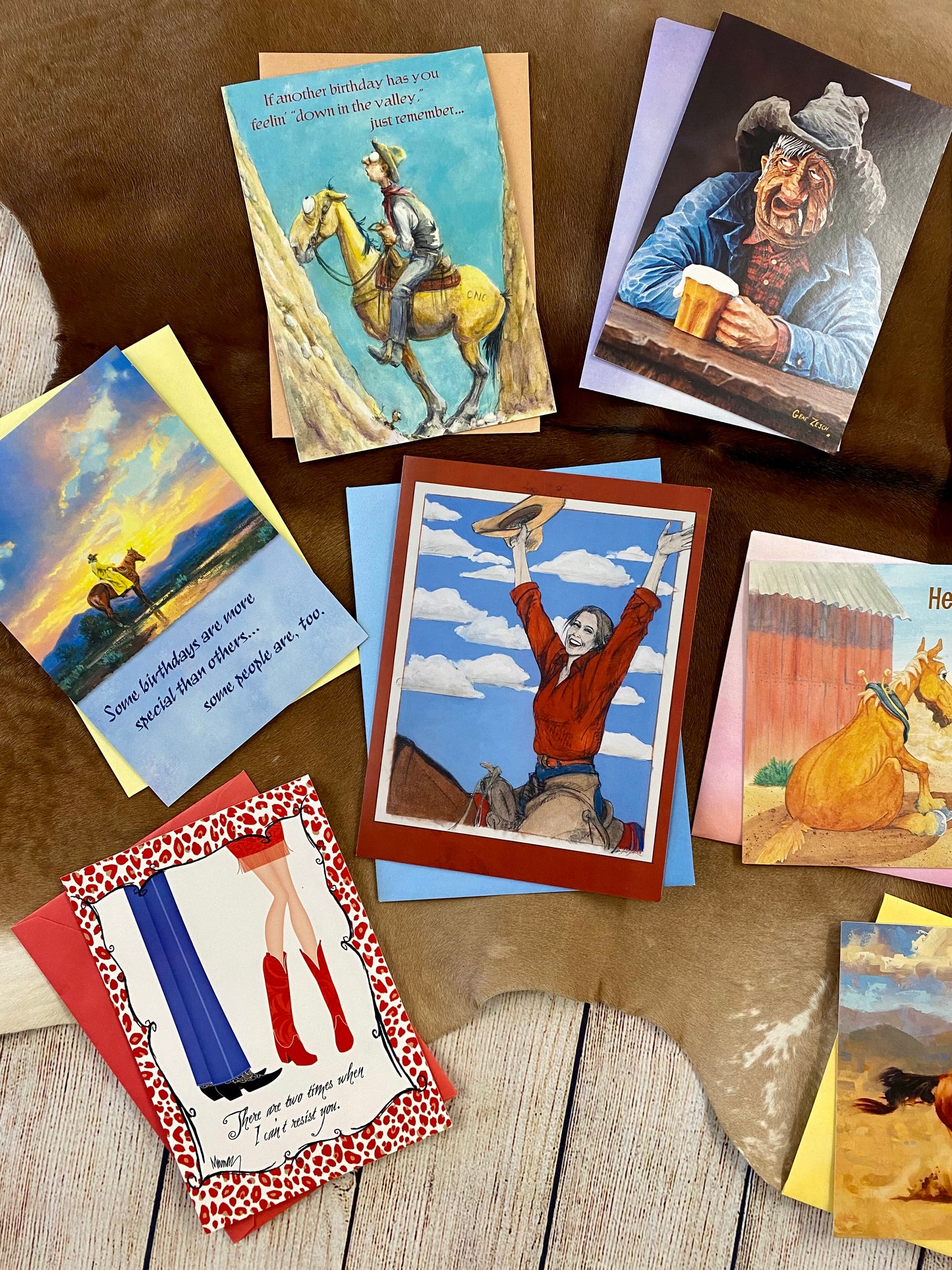 A collection of five western themed greeting cards mix and matched together for a variety of occasions. The perfect cards to have on hand for your next occasion! These are unique and will add the perfect touch to any gift. Western Themed Greeting Cards Bundle | Birthday, Wedding. Anniversary, Thank You