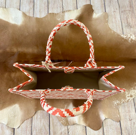Perfect for summer coral color geometric patterned tote bag. The essential beach and vacation tote purse that will keep you stylish and kept together. Size : 14" X 6" X 11.5" Material : 100% PolyesterThe Anglo Coral Geometric Patterned Large Tote BagThe Anglo Coral Geometric Patterned Large Tote Bag