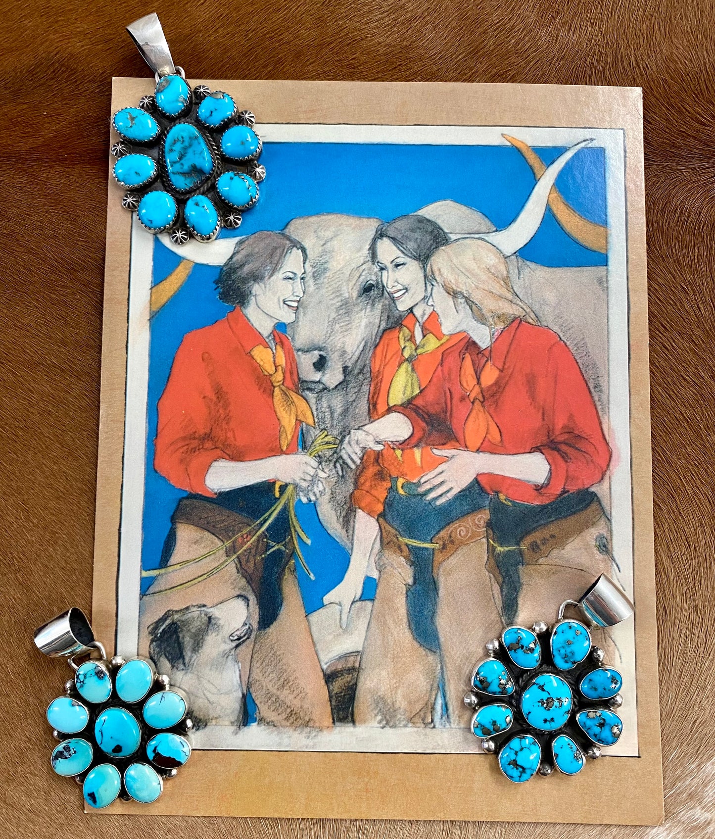 The Felicity Sleeping Beauty Turquoise Pendant By Arnold & Karlene Goodluck