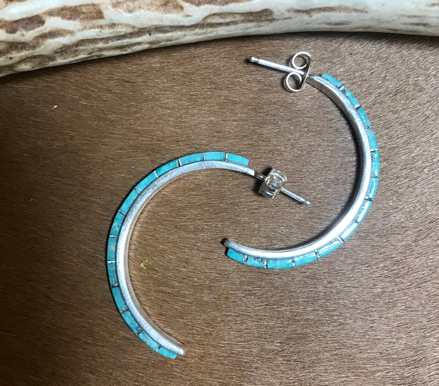 Neon Blues Post Inlaid Turquoise Earrings - Ny Texas Style Boutique