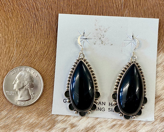 The Jasmine Black Onyx Earrings By Carol Wylie - NY Texas Style Boutique