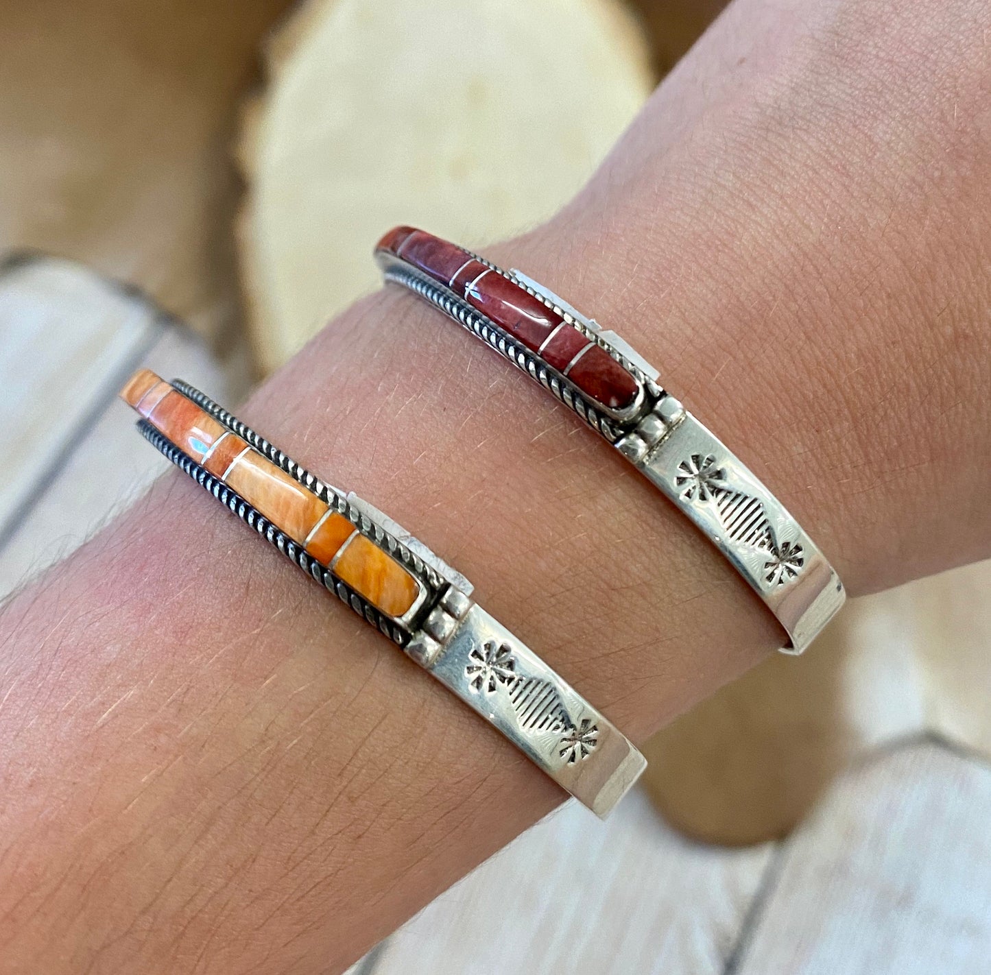 The Thin Stacker Cuffs (Stamped J)