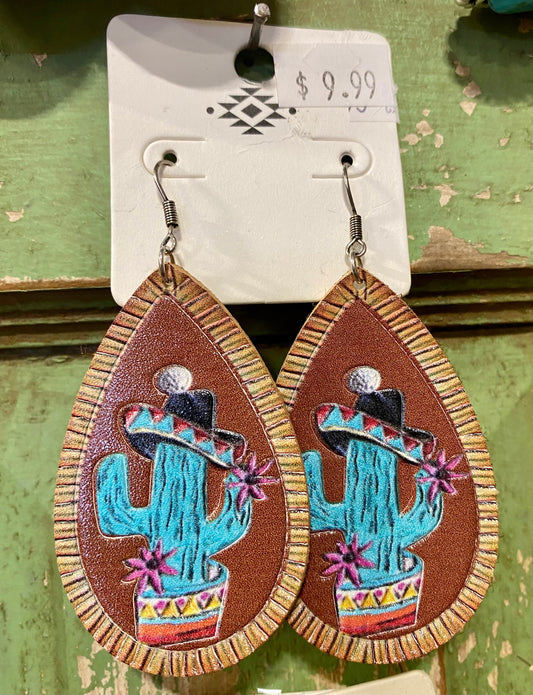The Cactus Joe Earrings - NY Texas Style Boutique