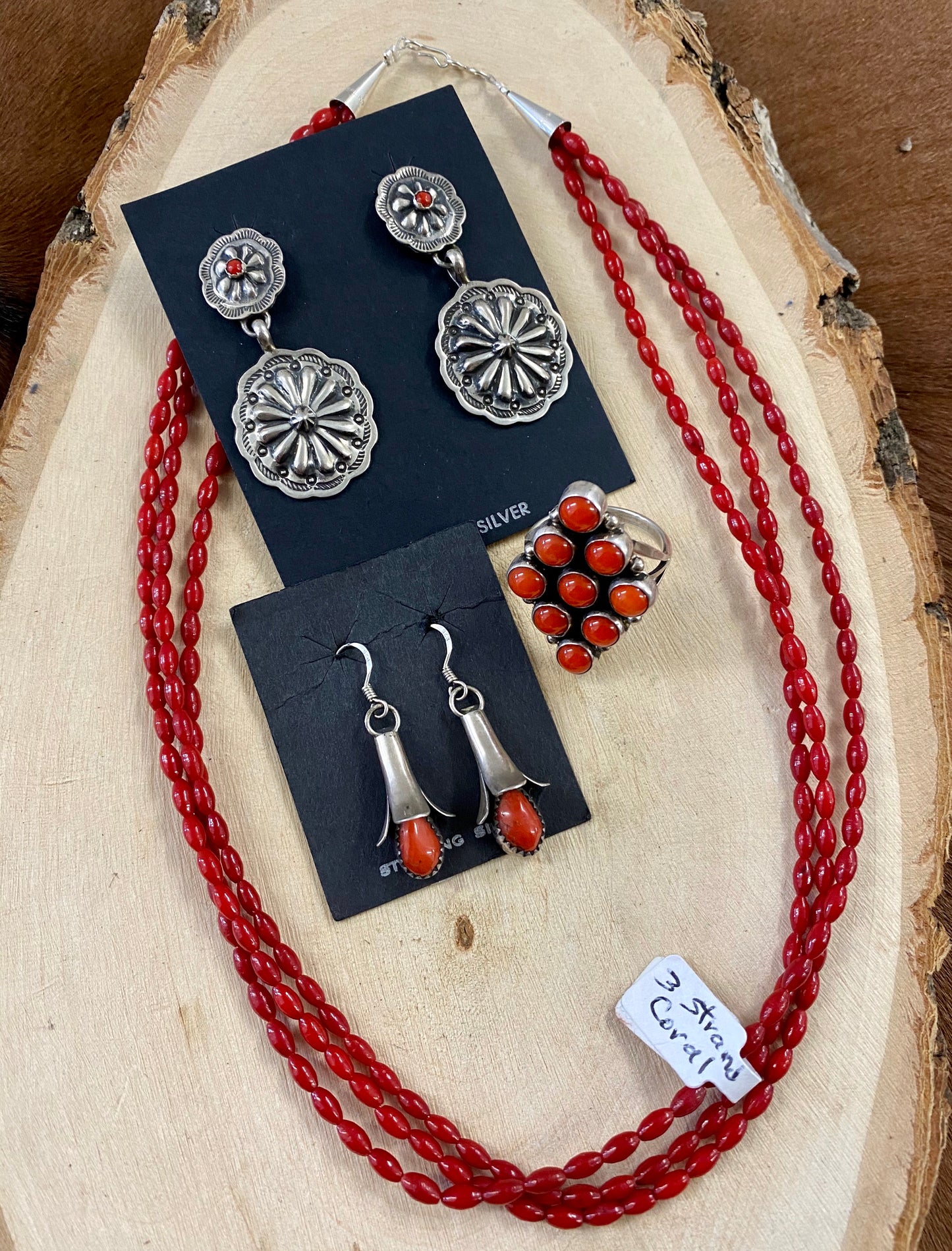 El Strawberry Concho Earrings - Ny Texas Style Boutique