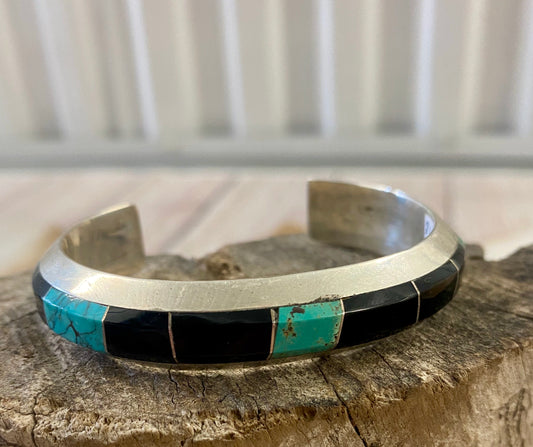 The ELC Turquoise & Onyx Cuff - Ny Texas Style Boutique