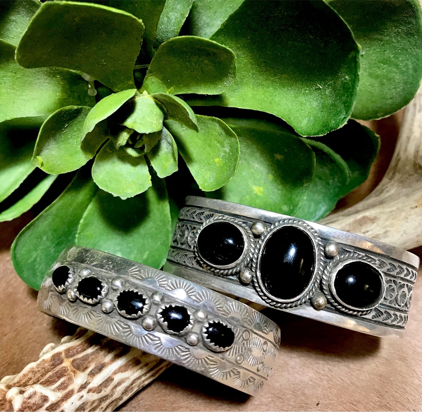 The Ringo Black Onyx Handmade Sterling Silver Cuff | Native American Made