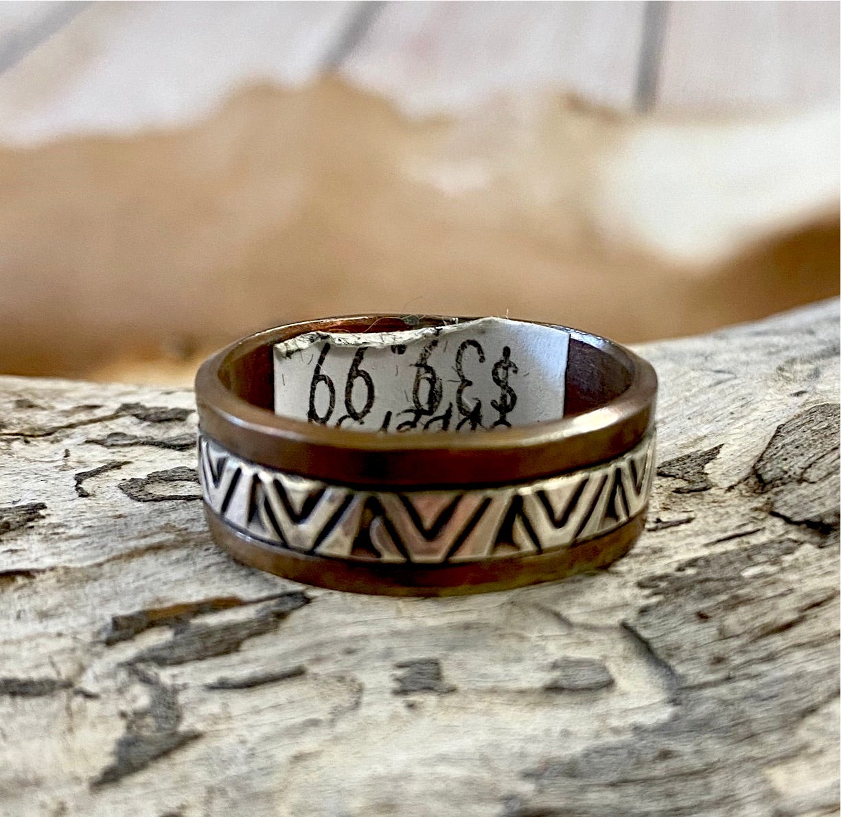 The Copper Aztec Ring Band Made By Native Artist Wylie Secatero