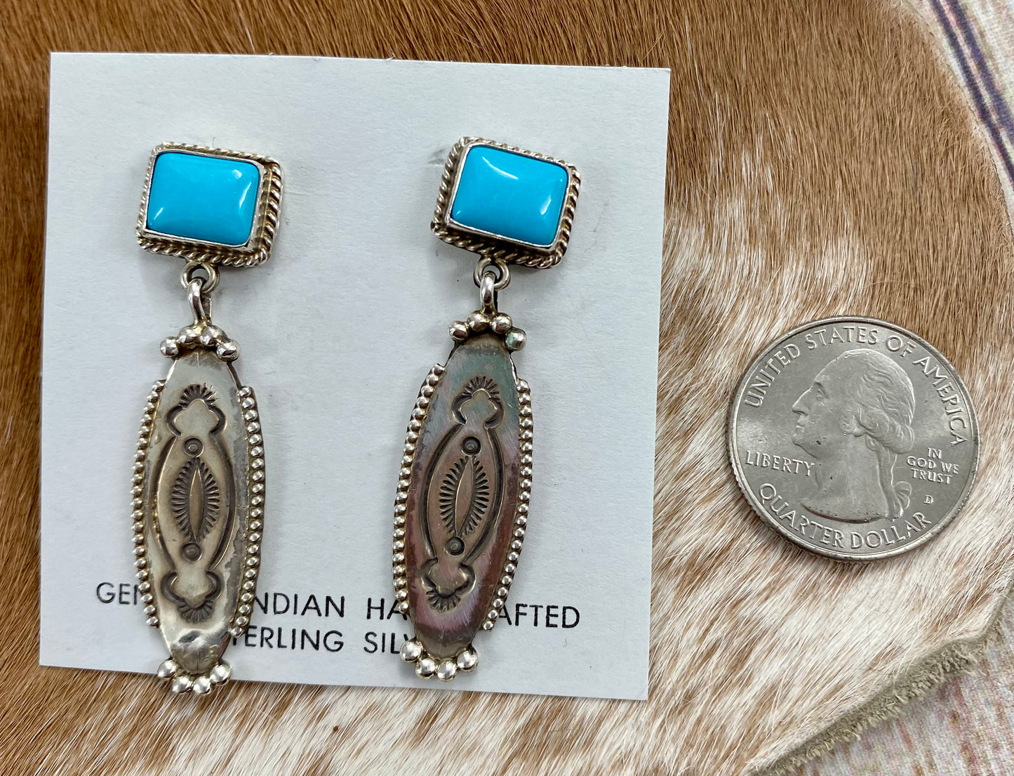 The Lisa Turquoise Earrings By Michael Calladitto - NY Texas Style Boutique