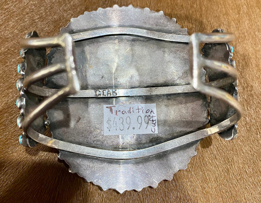 The Durango Turquoise Cluster Cuff