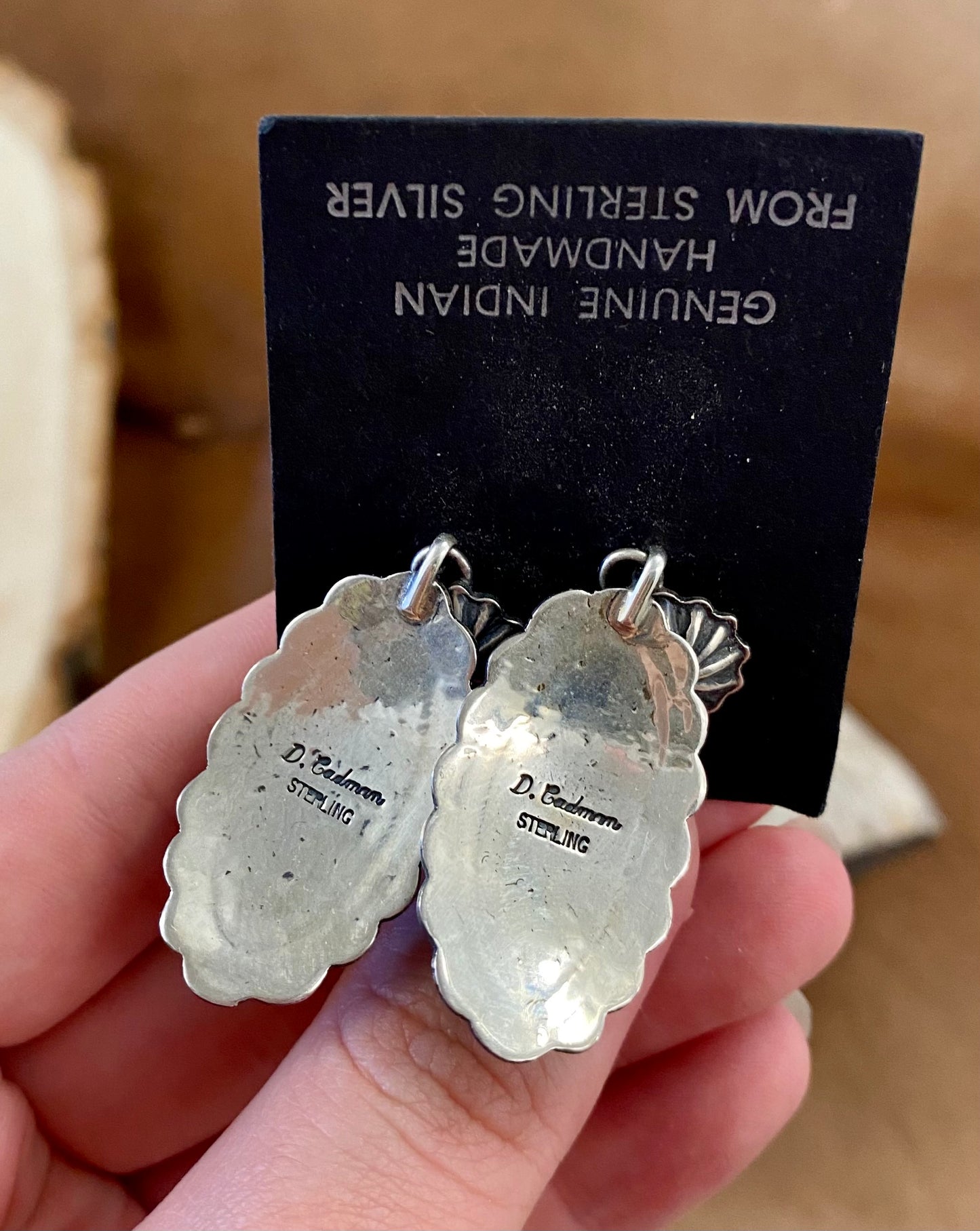 The Laney Orange Spiny Earrings By Darrell Cadman