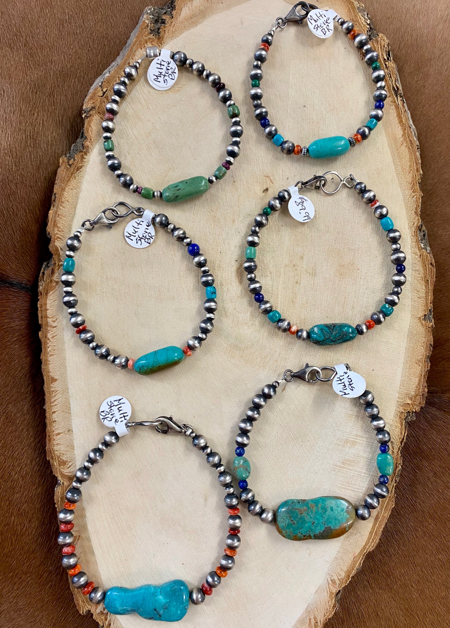 The Mills Navajo Pearl & Turquoise Bracelet - Ny Texas Style Boutique