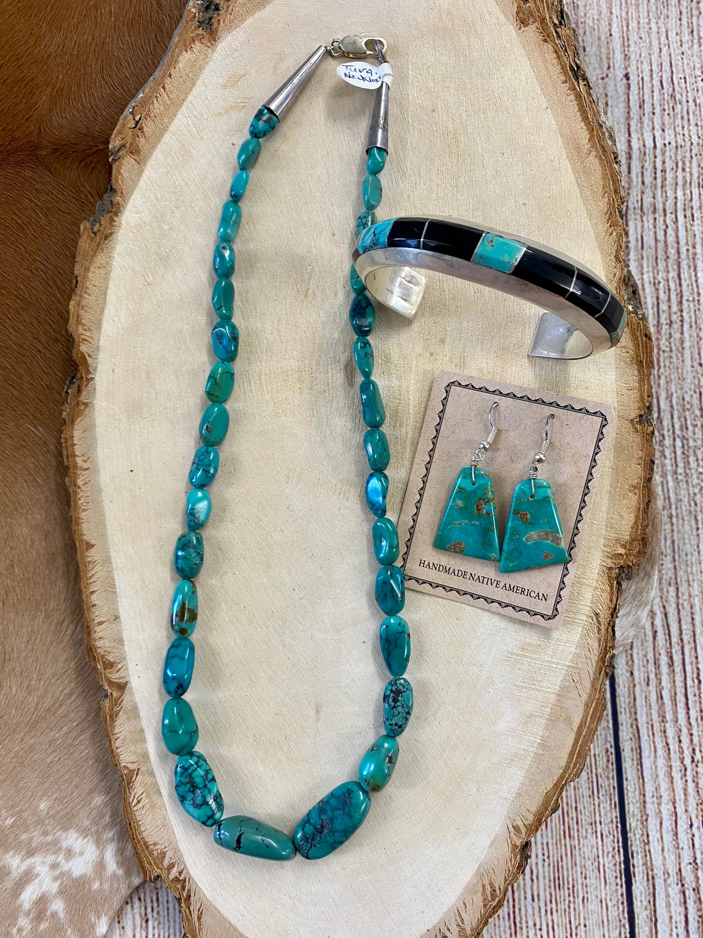 The Carmen Turquoise Slab Earrings - Ny Texas Style Boutique