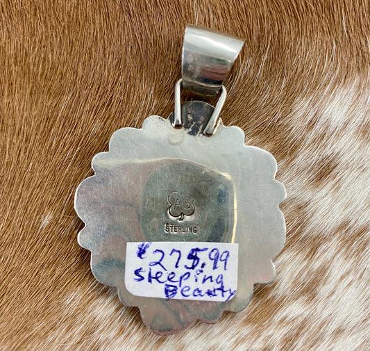 The Felicity Sleeping Beauty Turquoise Pendant By Arnold & Karlene Goodluck