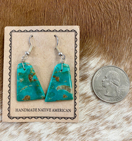 The Carmen Turquoise Slab Earrings - Ny Texas Style Boutique