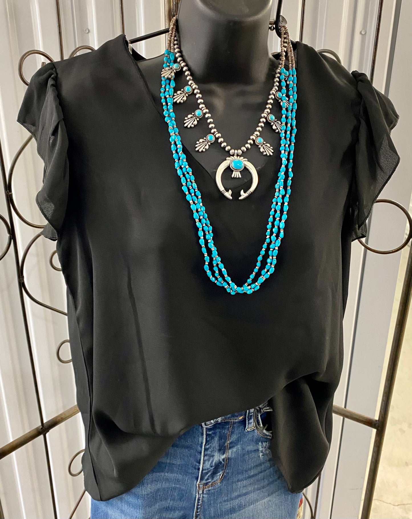 The Melody Black V-Neck Blouse