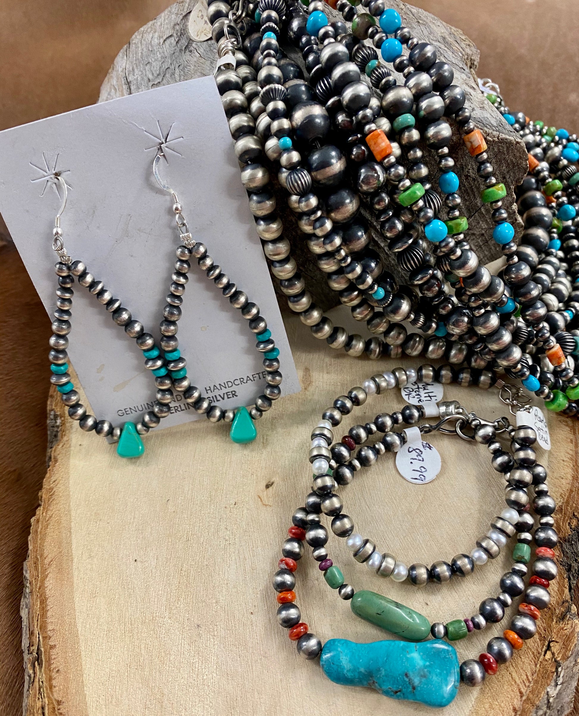 The Navajo Pearl Mixed Necklace 16” - Ny Texas Style Boutique