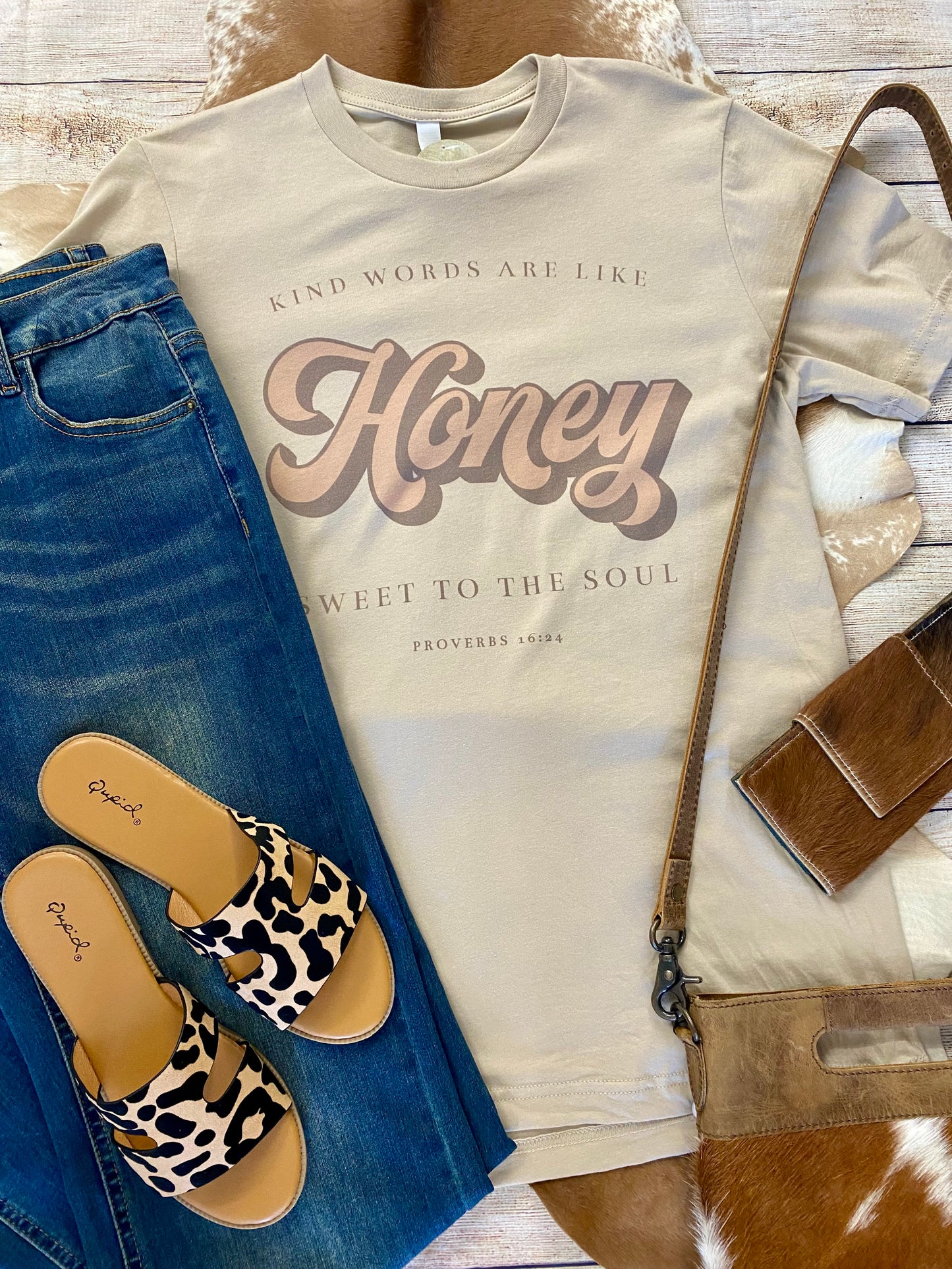 The Honey Tee (Kind words are like honey sweet to the soul.” Proverbs 16:24) - NY Texas Style Boutique