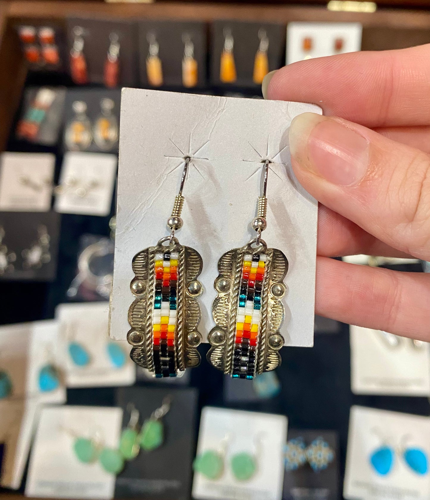 The Aztec Beaded Earrings