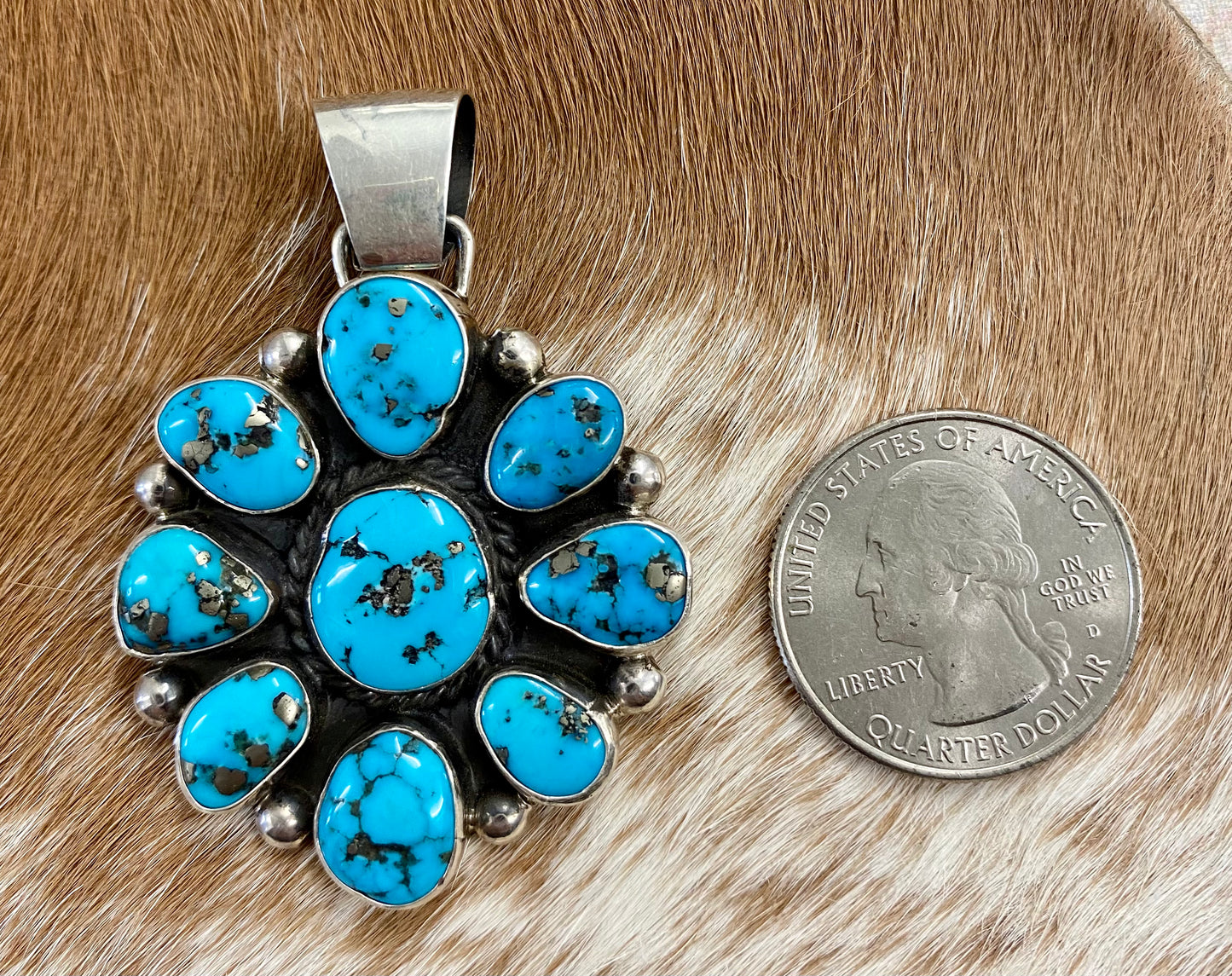 The Felicity Sleeping Beauty Turquoise Pendant By Arnold & Karlene Goodluck