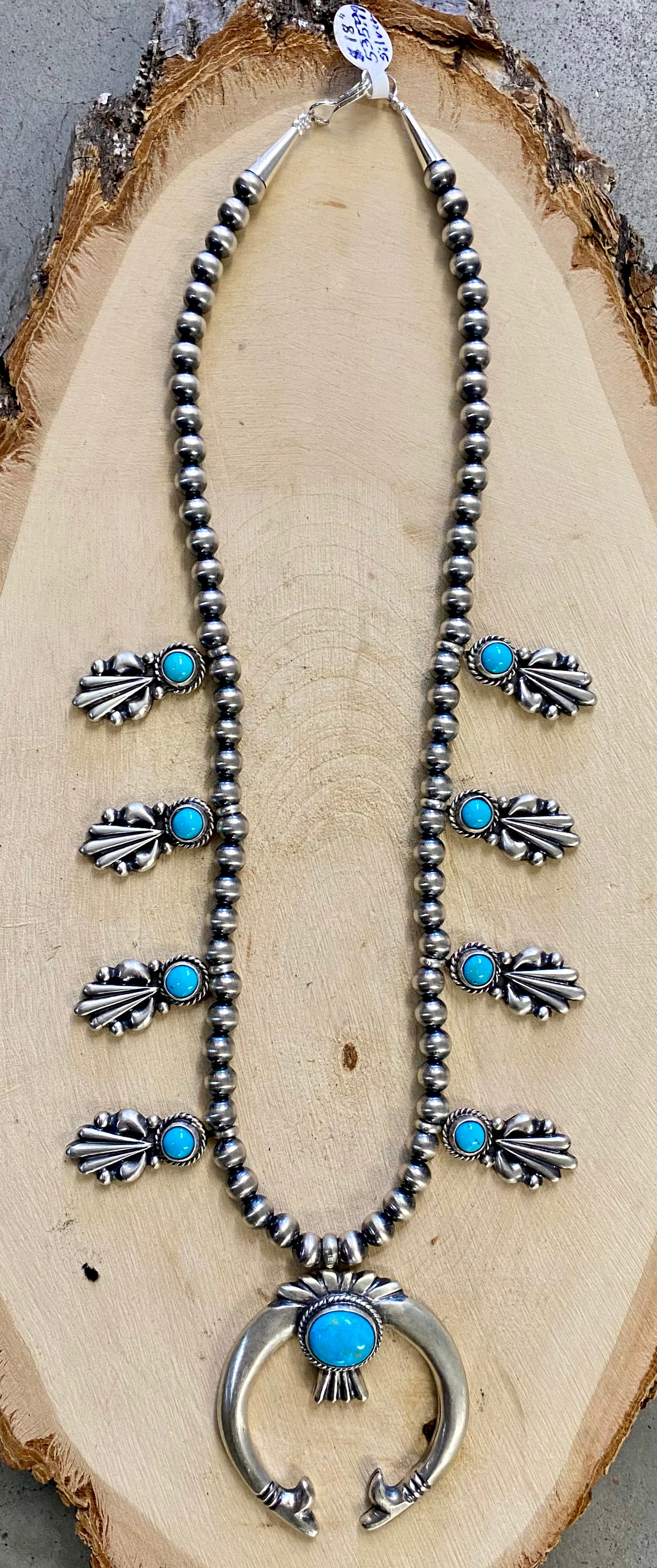 The Ringo Turquoise Squash Blossom Necklace By Running Bear