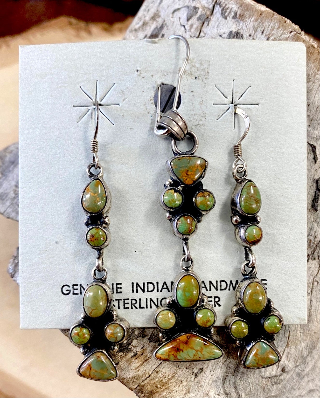 The Turquoise Ella Peter Earrings & Pendant Set - Ny Texas Style Boutique