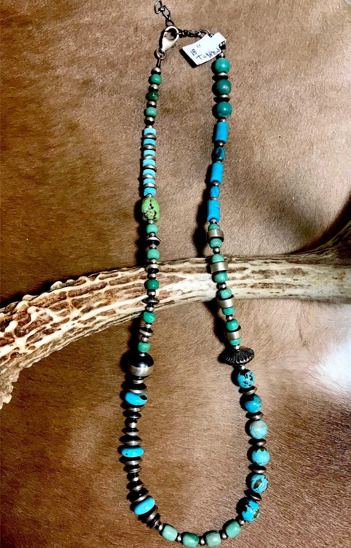 Navajo Pearl and Turquoise Necklace