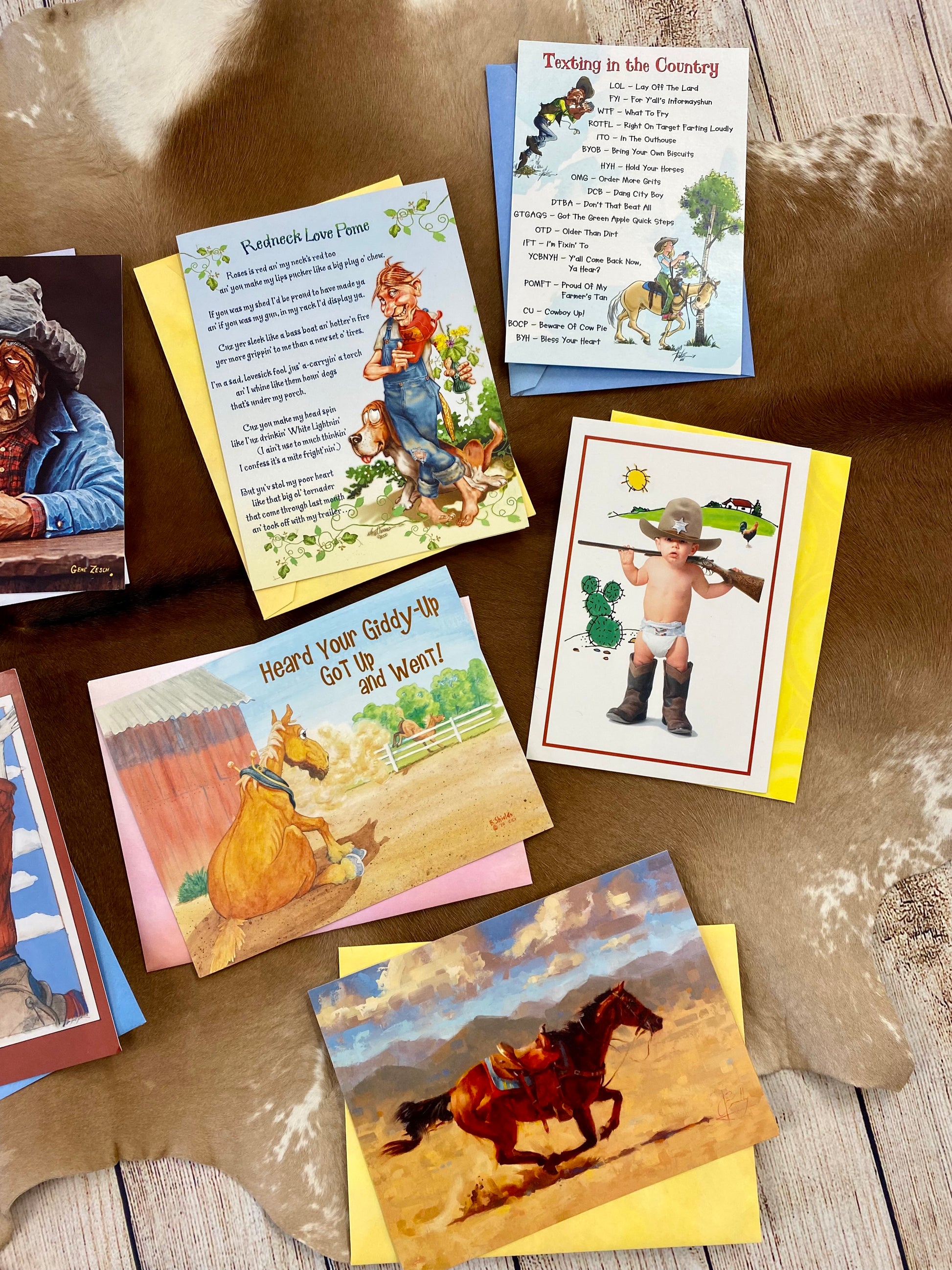 A collection of five western themed greeting cards mix and matched together for a variety of occasions. The perfect cards to have on hand for your next occasion! These are unique and will add the perfect touch to any gift. Western Themed Greeting Cards Bundle | Birthday, Wedding. Anniversary, Thank You